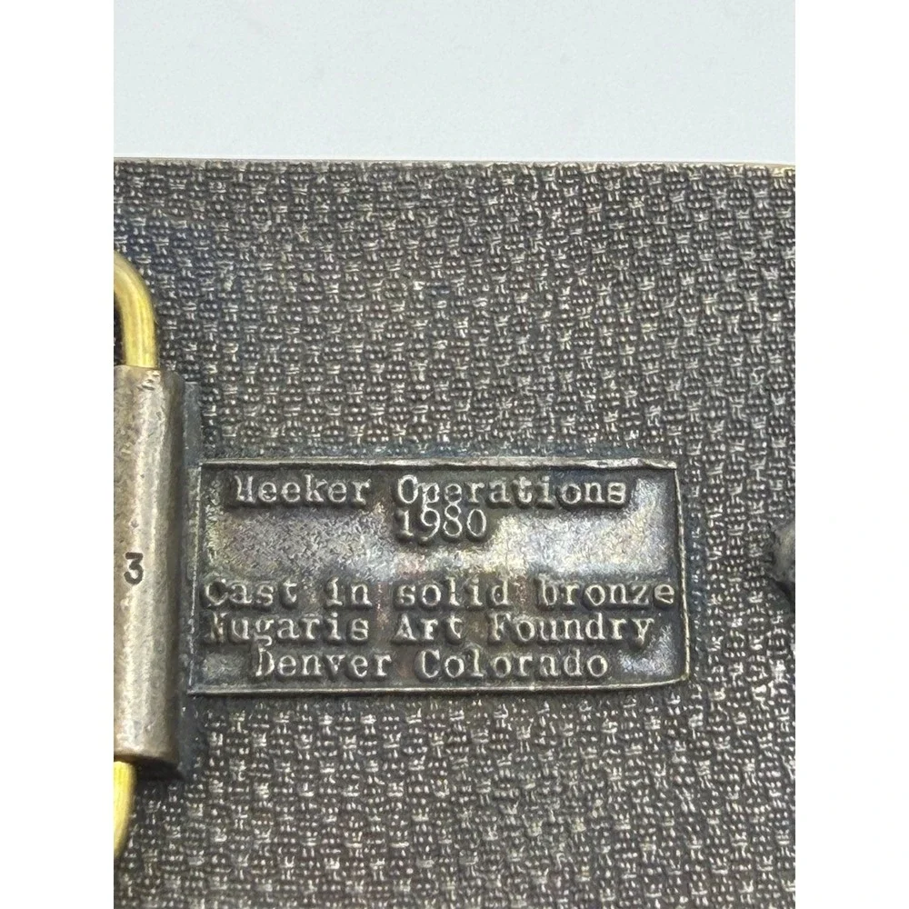 1980 Northern Coal Company‎ Meeker Operations Solid Bronze Vintage Belt Buckle
